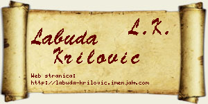 Labuda Krilović vizit kartica